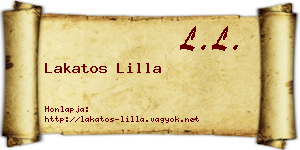 Lakatos Lilla névjegykártya