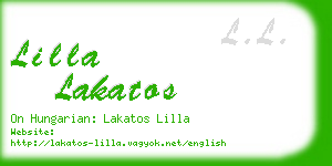 lilla lakatos business card